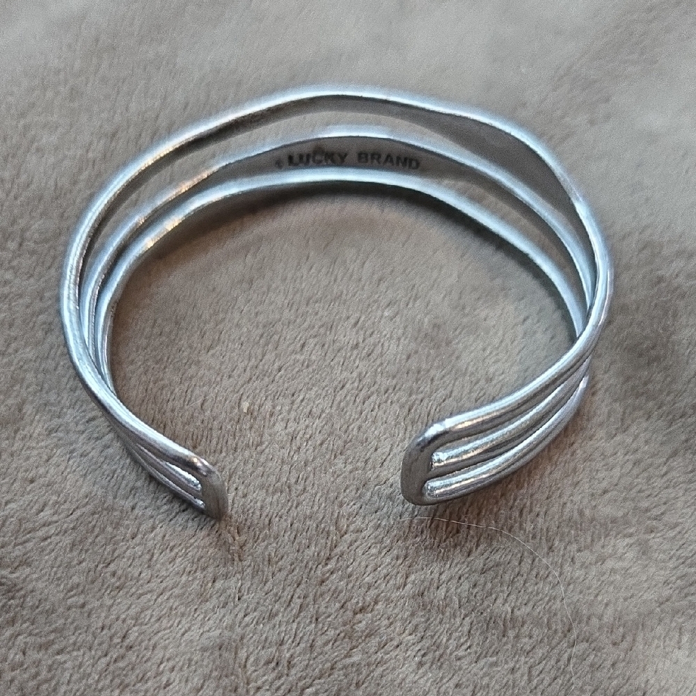 Lucky Brand Triple Band Silver Bracelet
